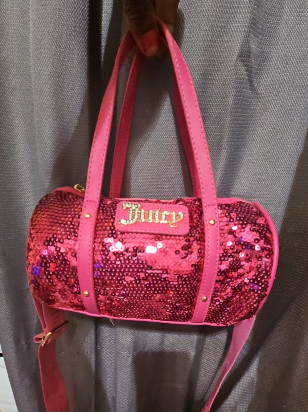 Juicy Couture Pink Sequence Crossbody Bag